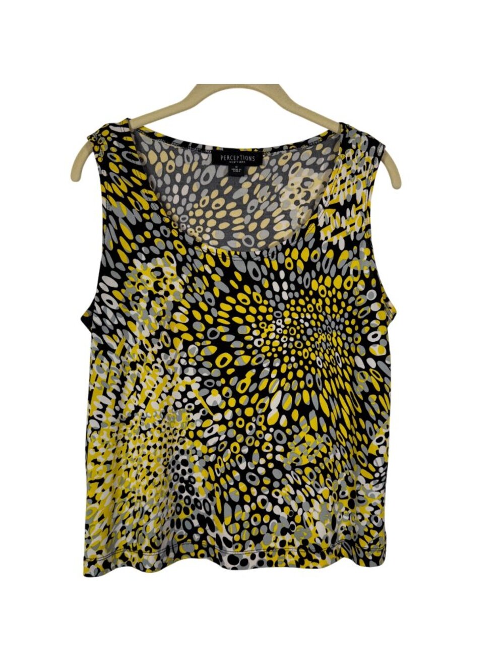 Perceptions New York 8 Multicolor Abstract Sleeveless Top Retro Maximalist